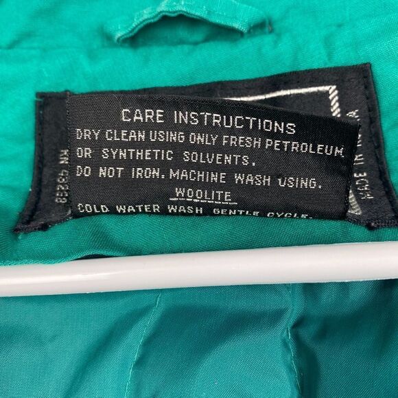 Vintage Gallery Retro Puffer Jacket Womens Extra Small Green Duck Down Feather - Picture 9 of 9